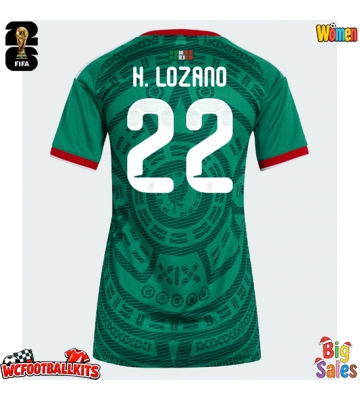 Mexico Hirving Lozano #22 Replica Home Stadium Shirt for Women World Cup 2026 Short Sleeve
